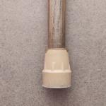 #164 A stick 190 cm high with an goat head and wood carving