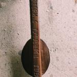 #107 Gusle with icons (St. George, St. John) made from plum wood