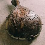 #107 Gusle with icons (St. George, St. John) made from plum wood